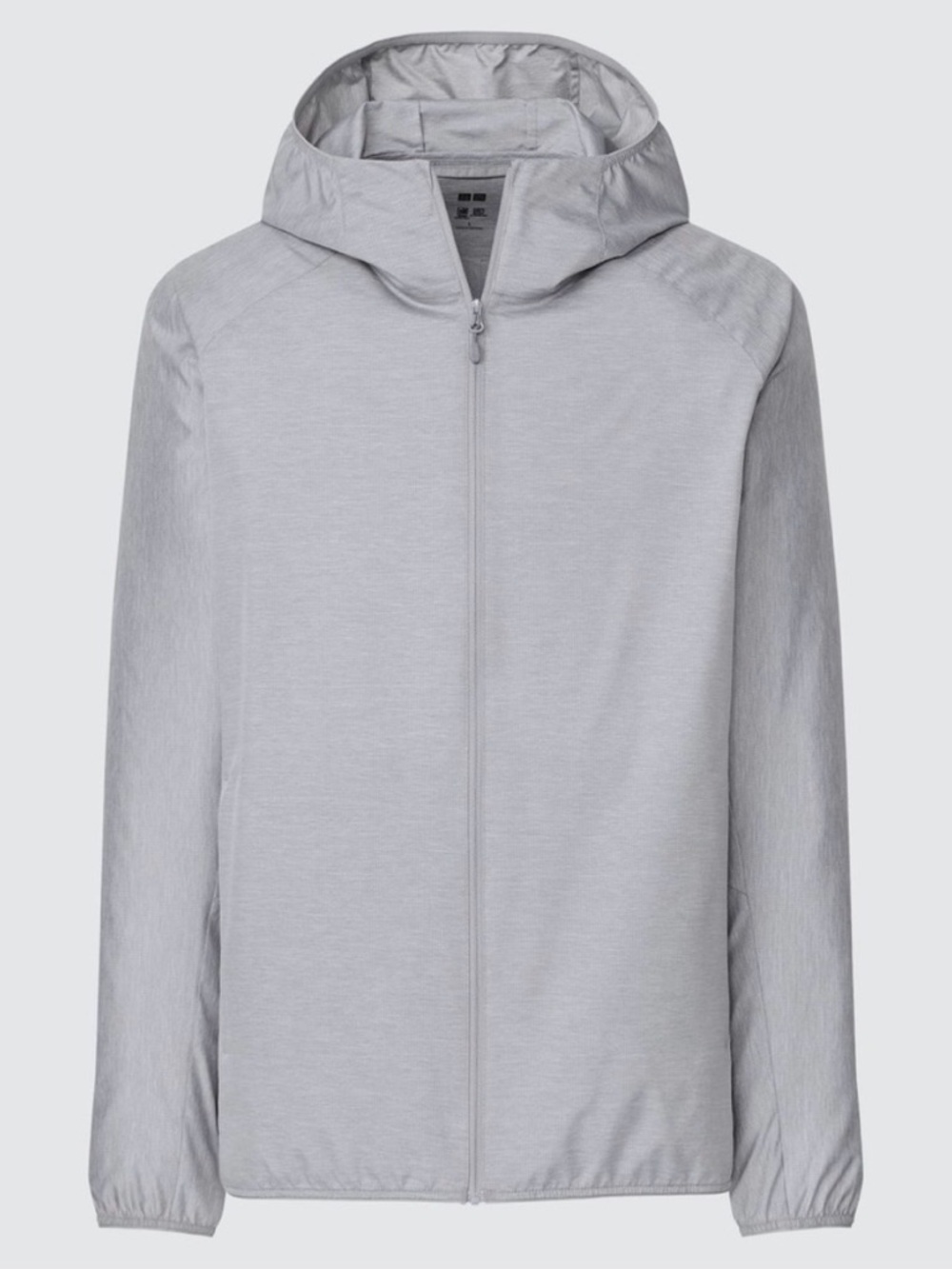Uniqlo Men's Lightweight Hooded Windbreaker Jacket Shell Gray Size L